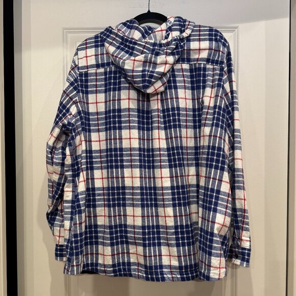 LL Bean Scotch Plaid Flannel Relaxed Zip Hoodie - 3X - Picture 2 of 10